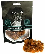 חטיף סלמון ועור דג לחתול 50 גרם - פטס פרוג'קט